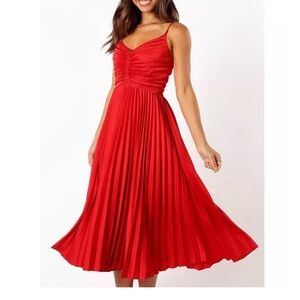 Petal & Pup Strapless Red Dress
